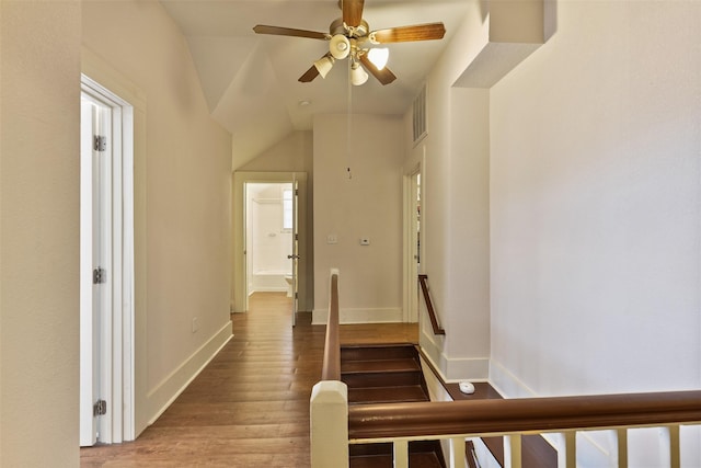 1809 31st St, Galveston, TX 77550 - hallway with wood finished floors and baseboards
