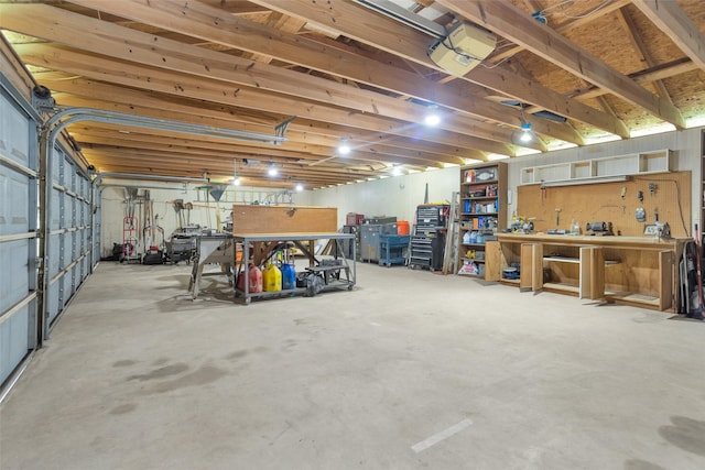 511 Northwood Dr, Conroe, TX 77303 - garage with a workshop area