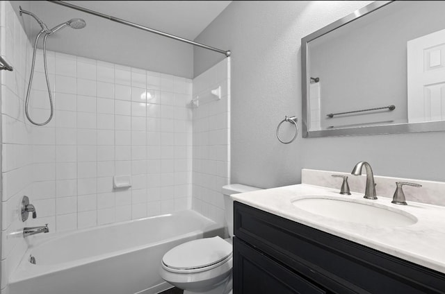 18222 Winding Timbers Ln, Humble, TX 77346 - full bath with toilet, vanity, and tub / shower combination