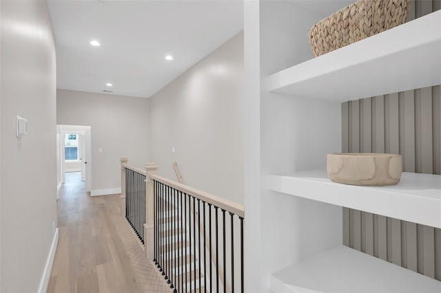 407 Sikes St, Houston, TX 77018 - hall featuring wood finished floors and recessed lighting