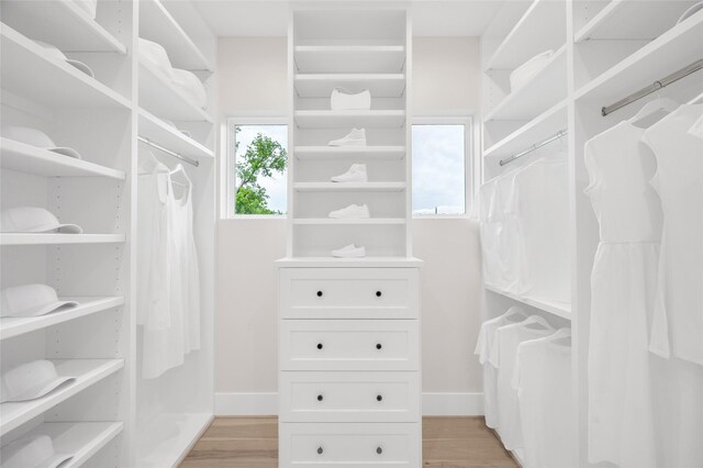 407 Sikes St, Houston, TX 77018 - spacious closet with light wood finished floors