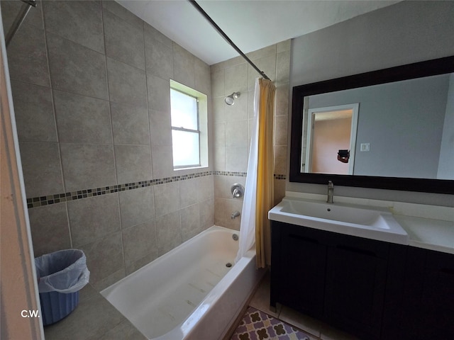 11834 Mulholland Dr, Meadows Place, TX 77477 - full bathroom with shower / bathtub combination with curtain and vanity