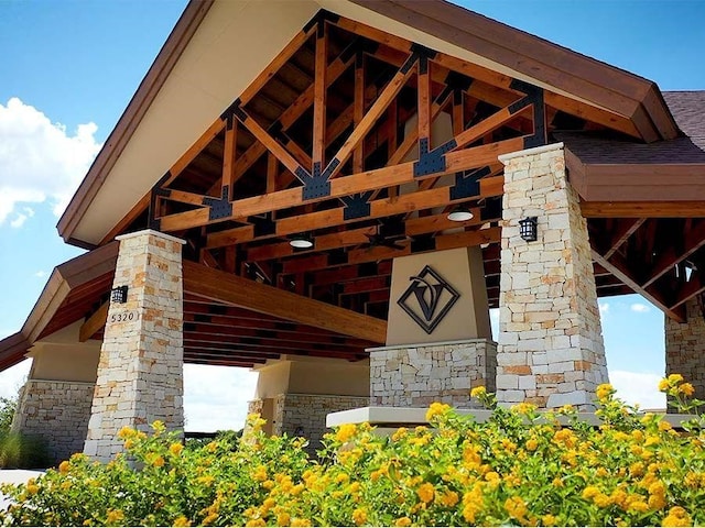 32943 Silver Meadow Way, Fulshear, TX 77423 - exterior view of stone siding