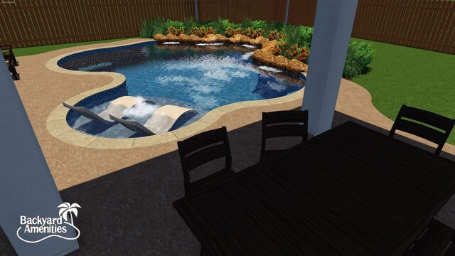 5711 Greenwood Colony Ct, Houston, TX 77059 - view of pool featuring a jacuzzi and a patio area