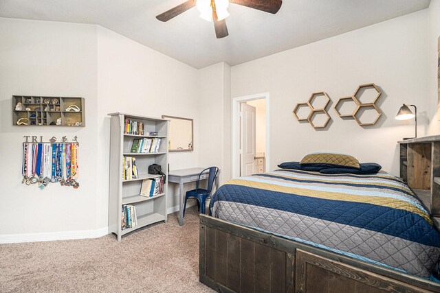 5711 Greenwood Colony Ct, Houston, TX 77059 - bedroom with light colored carpet, baseboards, and a ceiling fan