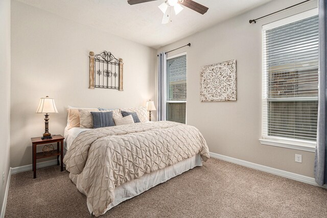 5711 Greenwood Colony Ct, Houston, TX 77059 - bedroom with carpet, baseboards, and a ceiling fan