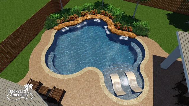 5711 Greenwood Colony Ct, Houston, TX 77059 - view of swimming pool featuring a fenced backyard