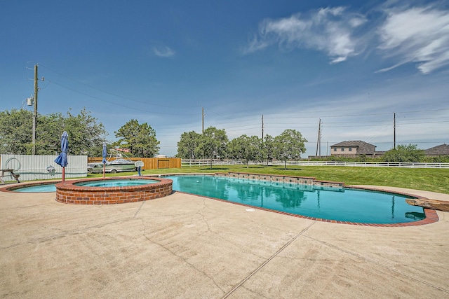 1102 Nautical Ln, Richmond, TX 77469 - view of swimming pool with a patio area and a pool with connected hot tub