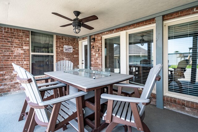 3623 Shore Shadows Dr, Crosby, TX 77532 - view of patio / terrace featuring ceiling fan and outdoor dining area