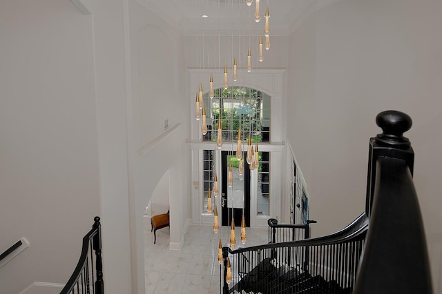 28107 Buena Way, Spring, TX 77386 - stairs with crown molding