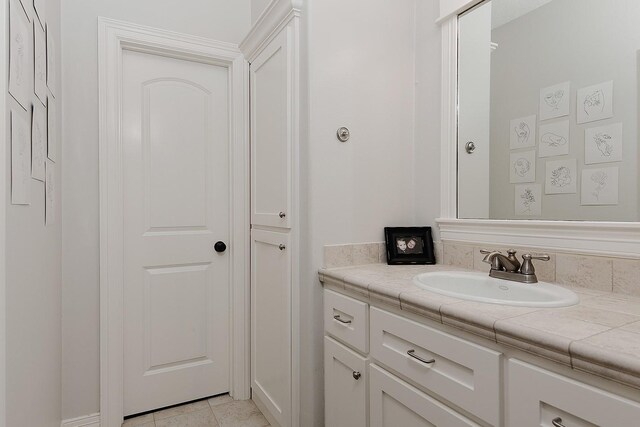 28107 Buena Way, Spring, TX 77386 - bathroom featuring vanity and tile patterned flooring