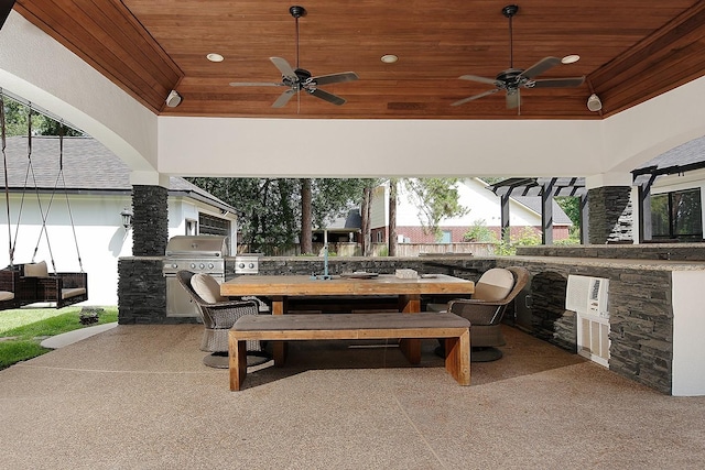 28107 Buena Way, Spring, TX 77386 - view of patio / terrace featuring ceiling fan