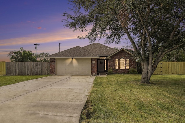 19198 County Road 669e, Alvin, TX 77511 - view of front facade featuring brick siding, an attached garage, concrete driveway, and a shingled roof