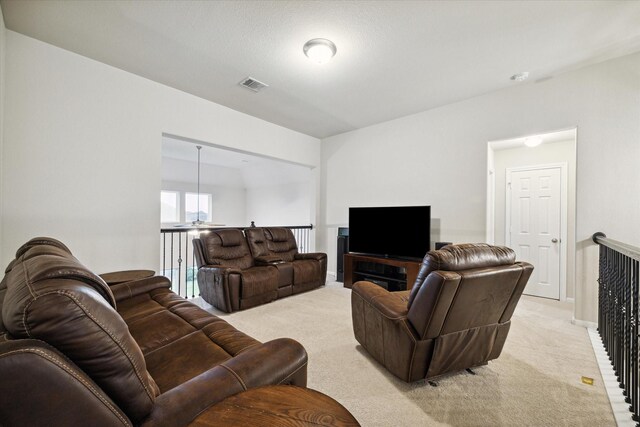 17218 Roxburgh Lake Ln, Hockley, TX 77447 - living area with light carpet
