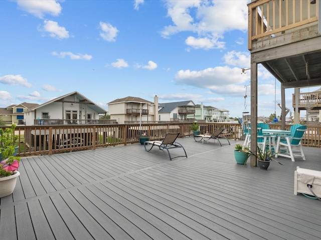 502 Westerly Dr, Tiki Island, TX 77554 - wooden terrace with a residential view