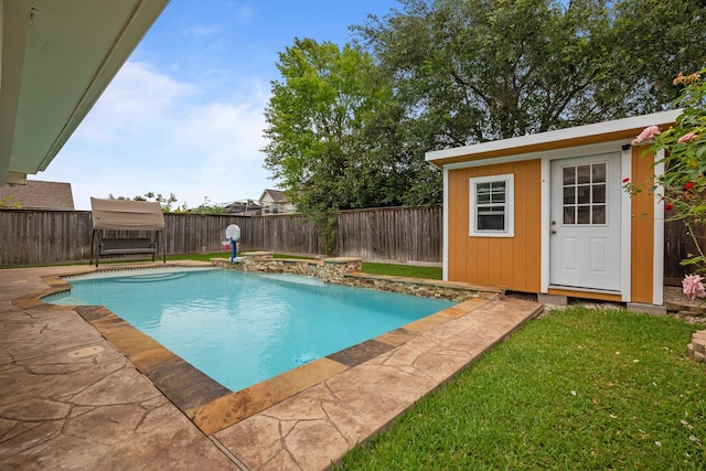 2615 Crystal Falls Dr, Pearland, TX 77584 - view of pool featuring an outbuilding