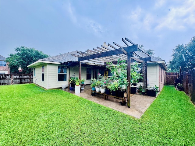 15102 Millers Run Ln, Sugar Land, TX 77498 - rear view of property with a pergola and a patio