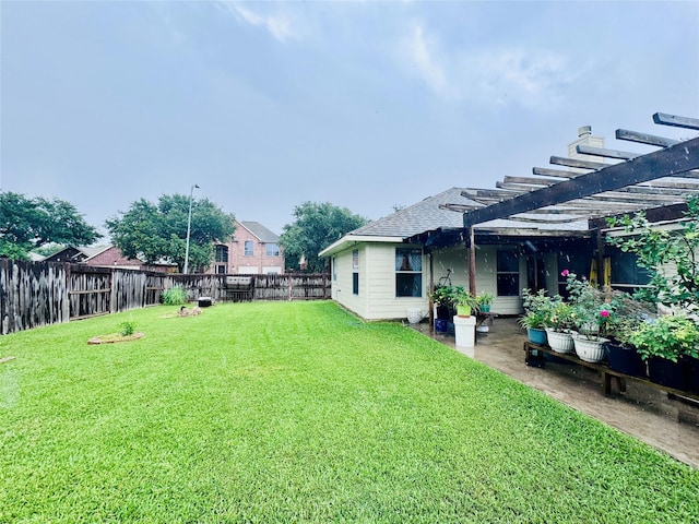 15102 Millers Run Ln, Sugar Land, TX 77498 - view of yard with a pergola and a patio