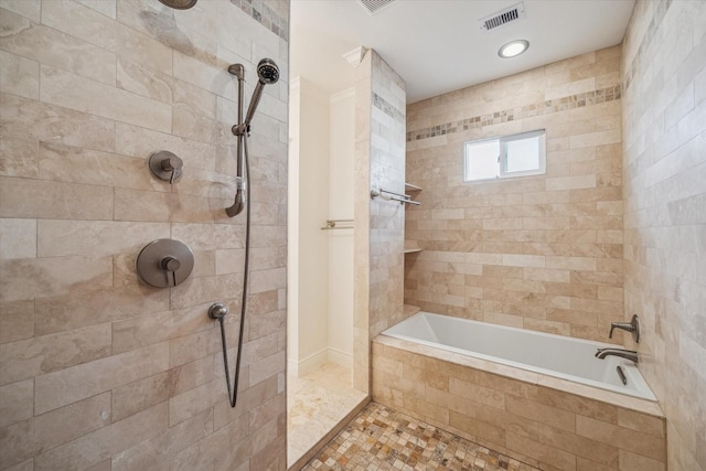 2621 Morrison St, Houston, TX 77009 - bathroom featuring tiled shower and tiled tub