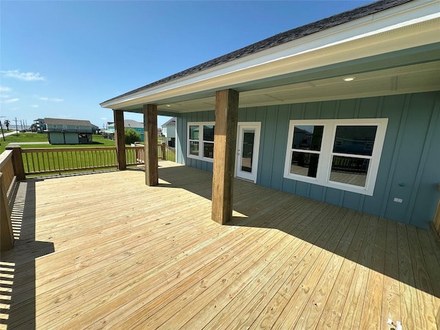 969 Bahama Rd, Crystal Beach, TX 77650 - view of wooden terrace