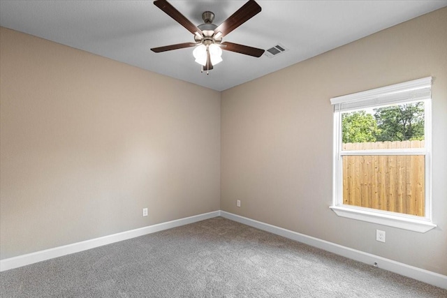 6510 Arabella, Houston, TX 77091 - unfurnished room featuring baseboards, carpet, and ceiling fan
