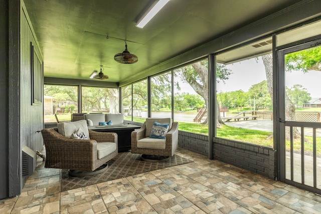 307 County Road 416, Brazoria, TX 77422 - sunroom / solarium featuring an outdoor living space