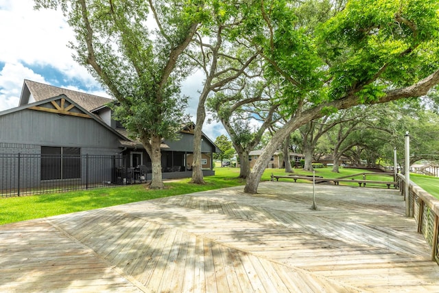 307 County Road 416, Brazoria, TX 77422 - view of wooden terrace