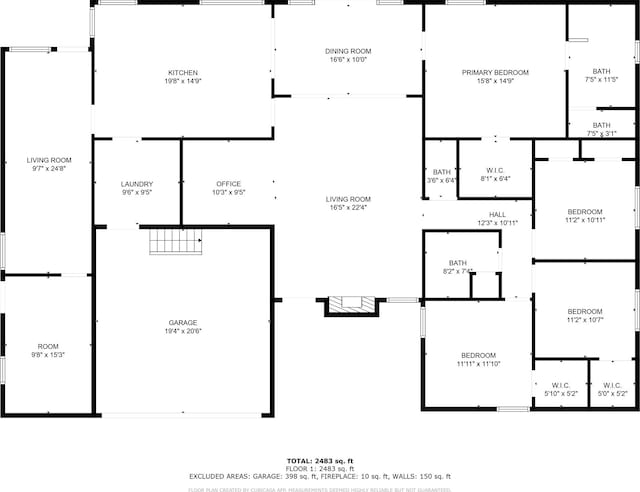 1710 Hill Top Ln, Houston, TX 77339 - floor plan / room layout