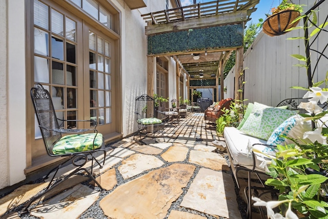1216 Potomac Dr, Houston, TX 77057 - view of patio / terrace with french doors