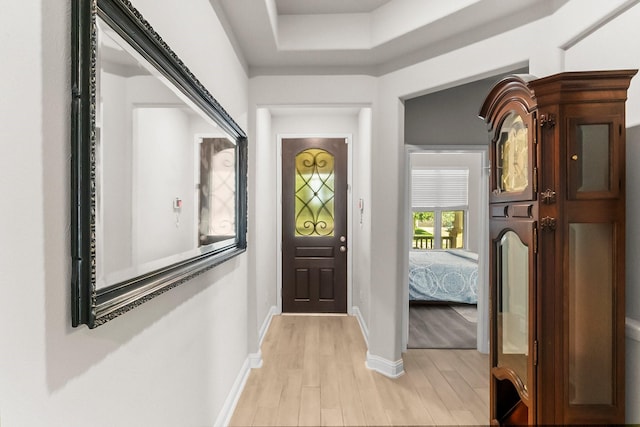 8202 Lockridge Terrace Ln, Cypress, TX 77433 - foyer entrance with light wood-style floors and baseboards
