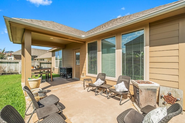 8202 Lockridge Terrace Ln, Cypress, TX 77433 - view of patio featuring outdoor dining area