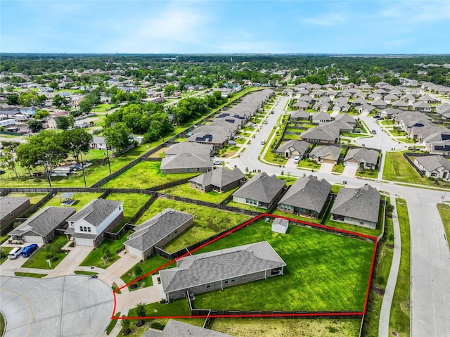 5003 Stratton Ln, Rosharon, TX 77583 - aerial perspective of suburban area with property boundaries highlighted