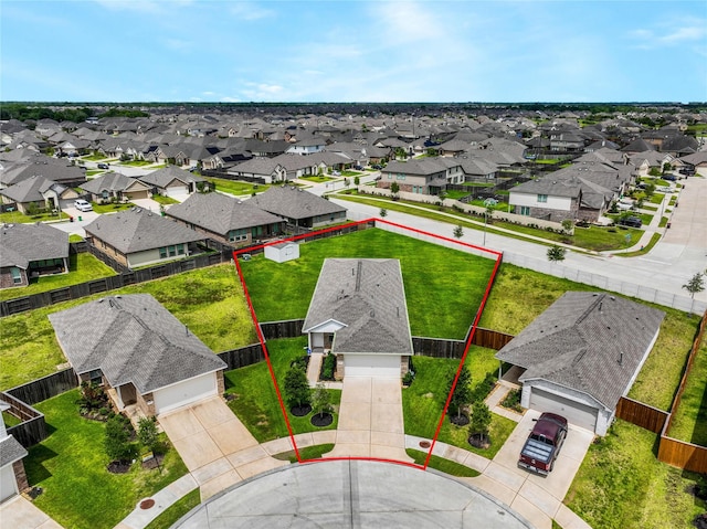 5003 Stratton Ln, Rosharon, TX 77583 - aerial view of residential area featuring property parcel outlined