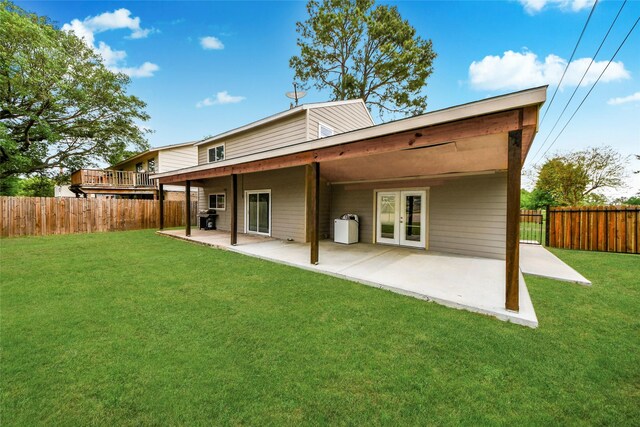 14219 Cypress View Dr, Cypress, TX 77429 - back of house with a patio and french doors