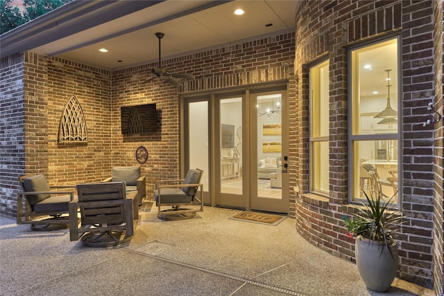 130 Playmoor Pl, Montgomery, TX 77316 - view of patio / terrace featuring an outdoor living space and french doors