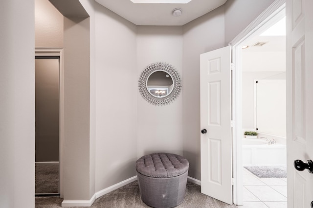 51 Eagle Mead Pl, The Woodlands, TX 77382 - corridor featuring baseboards and carpet floors