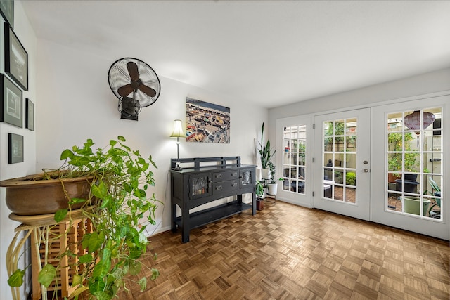 6417 Olympia Dr Unit 144, Houston, TX 77057 - sitting room featuring baseboards and french doors