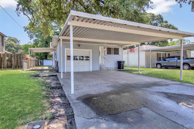 1105 W Dr, Port Neches, TX 77651 - view of property exterior with concrete driveway and a carport