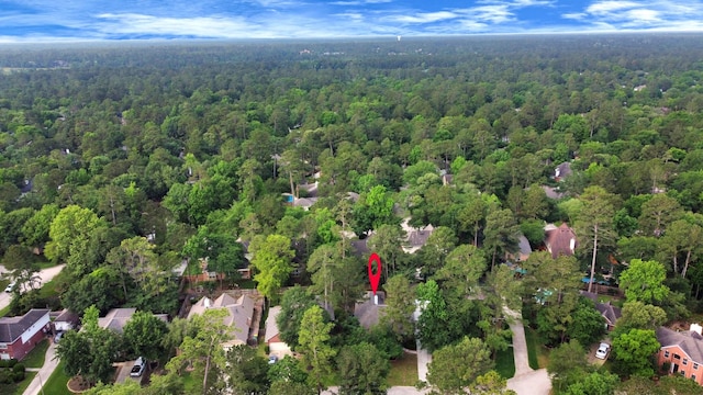 19 Long Springs Pl, The Woodlands, TX 77382 - aerial view of property's location featuring a heavily wooded area