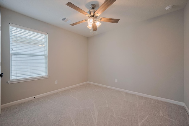 2923 Laurel Mill Way, Houston, TX 77080 - spare room with a ceiling fan, baseboards, light colored carpet, and a smoke detector