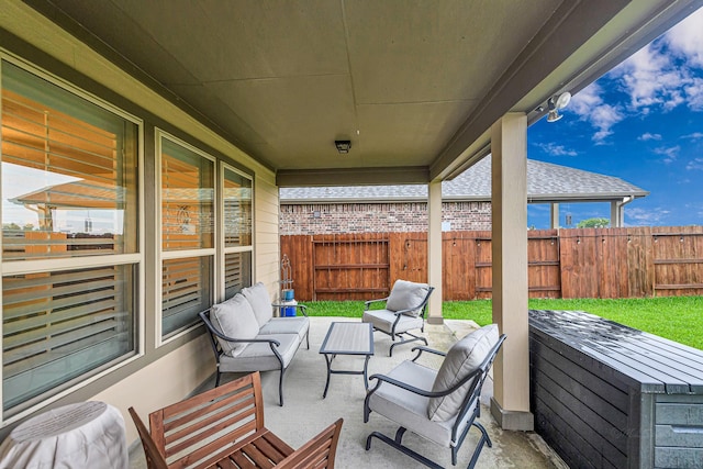 28614 Cabrera Hill Ln, Katy, TX 77494 - view of patio / terrace with outdoor lounge area