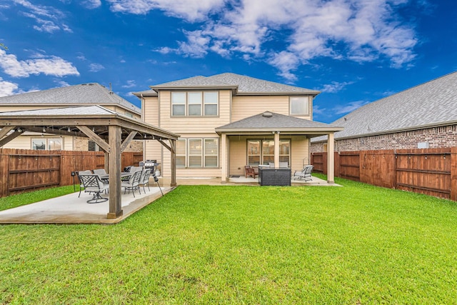 28614 Cabrera Hill Ln, Katy, TX 77494 - back of house featuring a gazebo and a patio