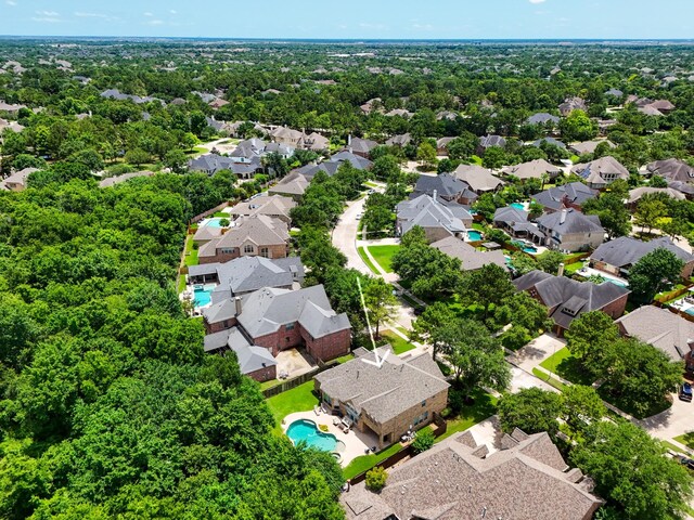 4611 Kings Landing Ln, Katy, TX 77494 - aerial view of residential area featuring a pool