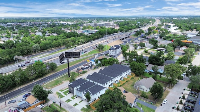 103 Frawley St, Houston, TX 77009 - drone / aerial view of a main thoroughfare and a tree filled landscape