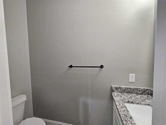 4319 Trail Lake Dr, Houston, TX 77045 - bathroom with toilet and vanity