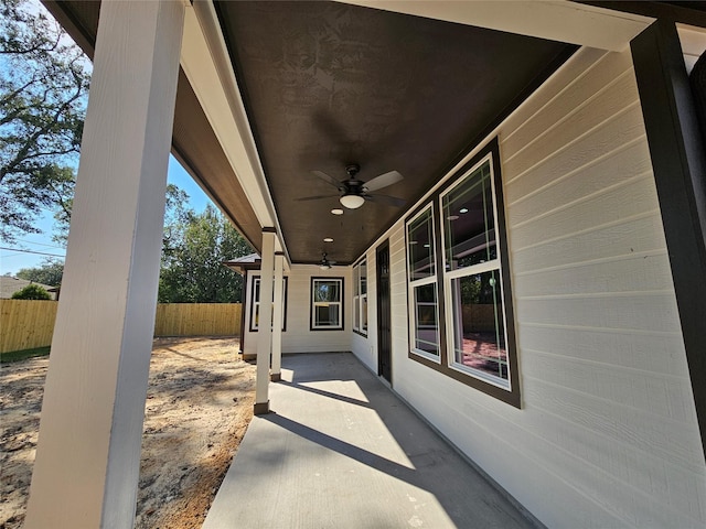 4319 Trail Lake Dr, Houston, TX 77045 - view of patio / terrace with ceiling fan