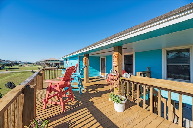 117 S Verdia Dr, Crystal Beach, TX 77650 - deck featuring a residential view