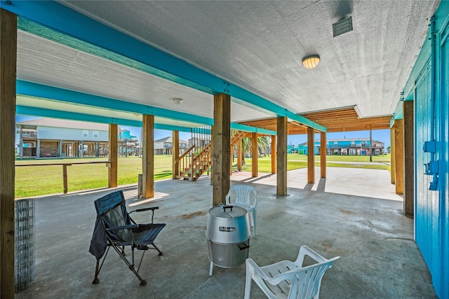 117 S Verdia Dr, Crystal Beach, TX 77650 - view of patio / terrace featuring stairway