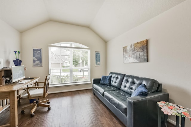 4223 Leafy Bough Ct, Humble, TX 77346 - office space with dark wood-style flooring and lofted ceiling