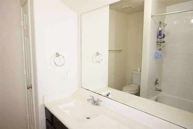 1608 Grable Cove Ln, Spring, TX 77379 - full bathroom featuring toilet, vanity, and bathtub / shower combination